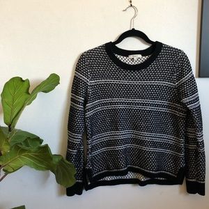 Madewell black & white cotton sweater